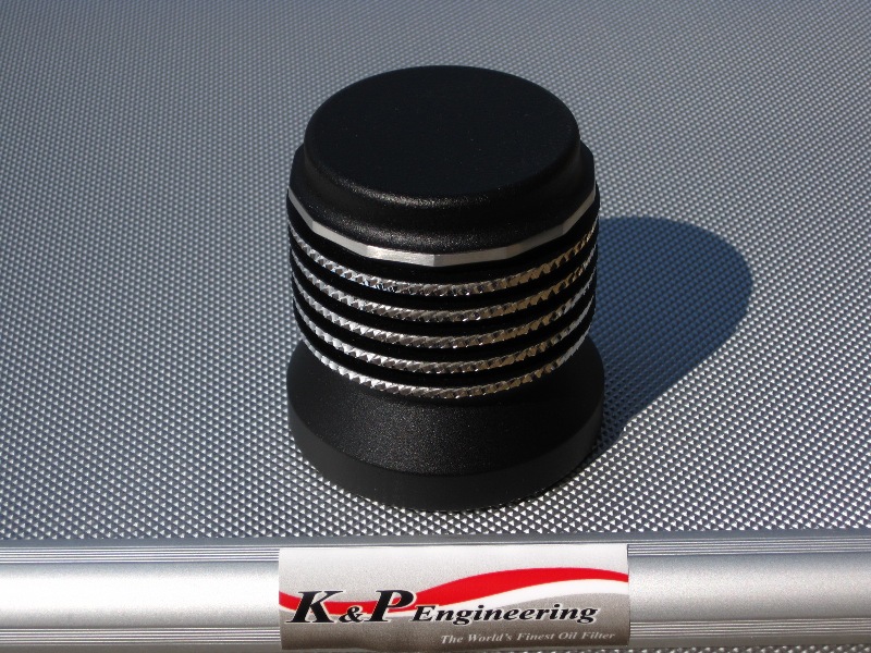 K&P Engineering Reusable Micronic Oil Filters - Fits All HD Except V-Rod - Powder Coated Diamond Cut